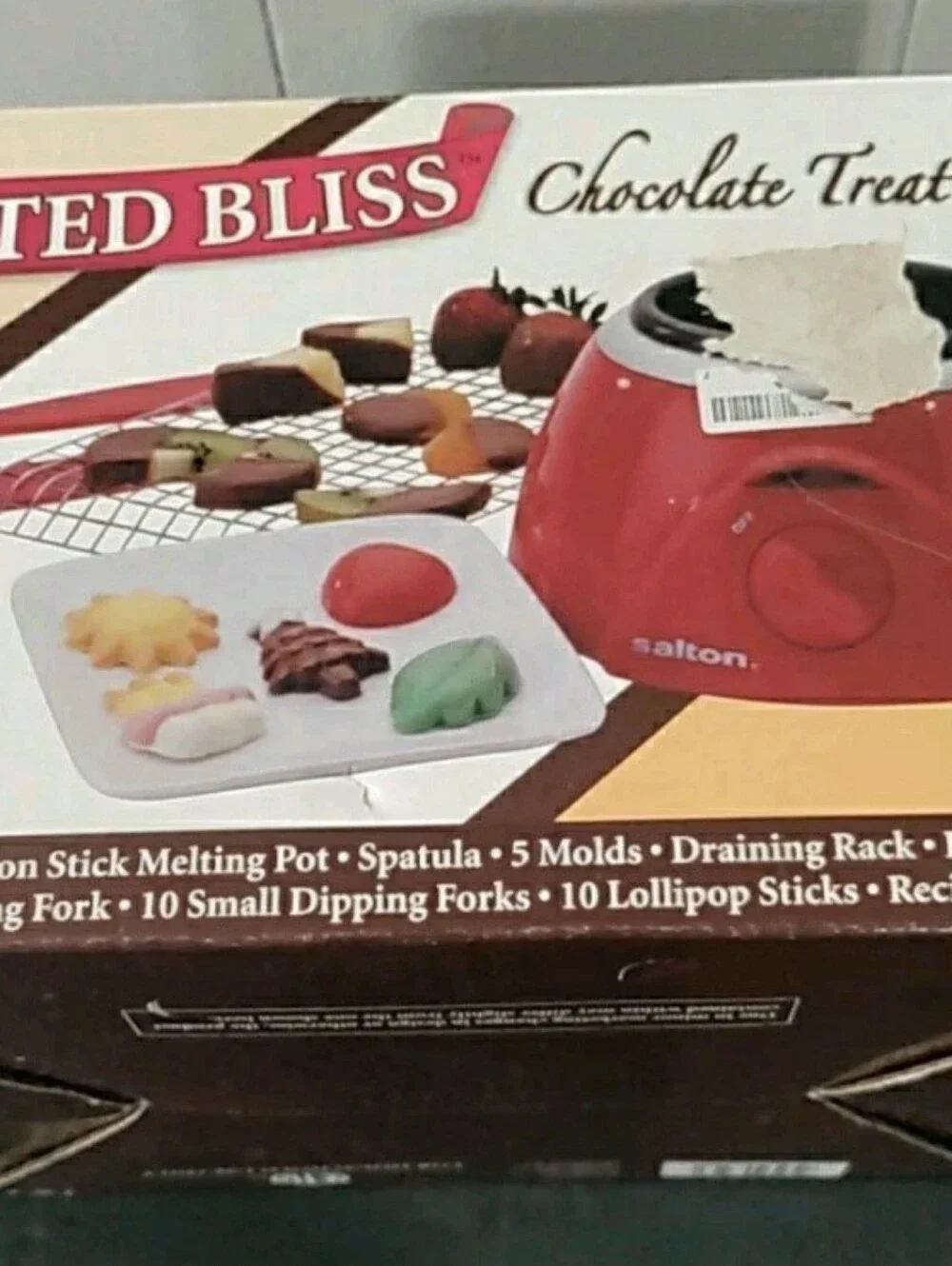 Salton Melted Bliss Chocolate Melter Treat Candy Maker Complete  Open Box NEW